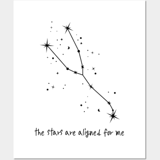 The Stars Are Aligned For Me - Taurus - White Posters and Art